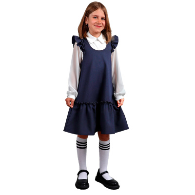 Сарафан школьный для девочки Deloras Q64370 синий 1